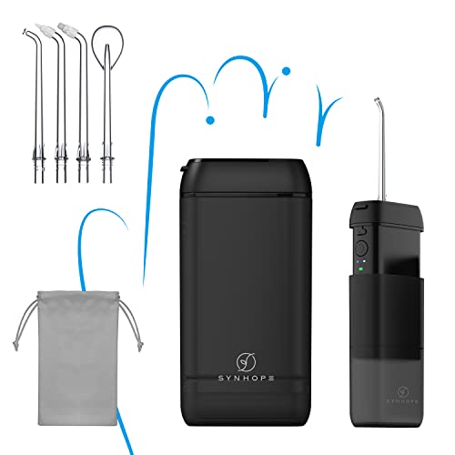Water Flosser [ Mini Cordless Portable ] Oral Irrigator Water Teeth Cleaner Pick, Telescopic Water Tank, 3 Modes & IPX7 Waterproof