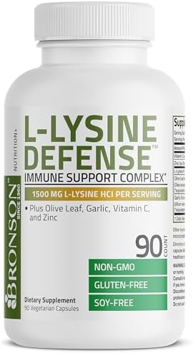 Bronson L-Lysine Defense Immune Support Complex, 1500 mg, 90 Capsules