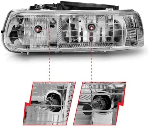 ANZO USA 111011 Crystal Headlight Set-Chrome