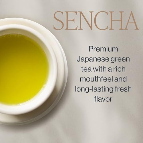 Rishi Tea Sencha Green Japanese Organic Sachet Tea Bags, Caffeinated, 15ct | Classic Japanese Sencha Green Tea, Enjoy Hot or Iced, Sustainable, 15 Servings