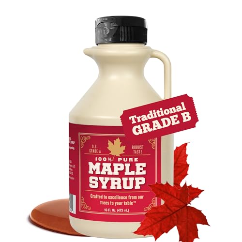 Grade B Maple Syrup 32 Oz Jug – 100% Pure Maple Syrup (Now Grade A Dark) Bold