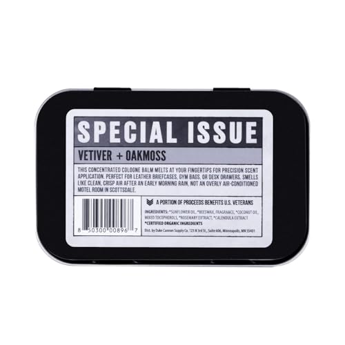 Duke Cannon Solid Cologne for Men, Bourbon Scent, Concentrated Balm, 1.5 oz | Woodsy charred oak barrel aroma inspired by classic bourbon craftsmanship