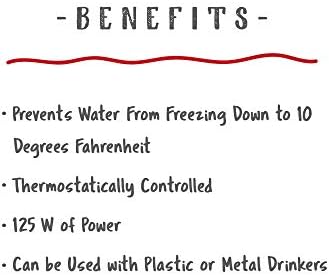 Harris Farms Heated Poultry Drinker Base for Chicken Waterers & Coops