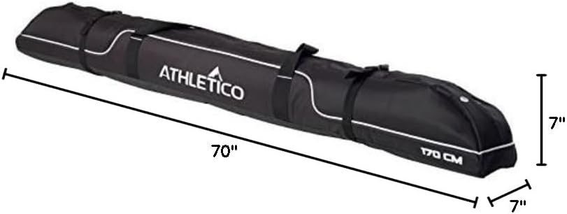 Athletico Diamond Trail Padded Ski Bag - Single Ski Travel Bag to Transport Skis