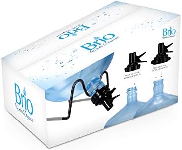 Brio Metal Plated 3-5 Gallon Water Jug Stand and 2 Dispenser Valves