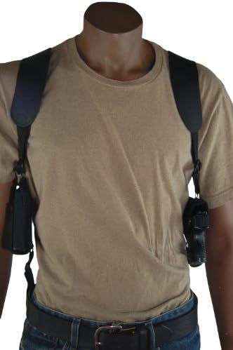 Barsony New Concealment Shoulder Holster w/Double Mag Pouch Compact 9mm 40 45