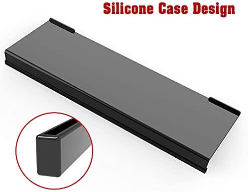 KOTEMON Acrylic Tilted Computer Keyboard Stand for Ergonomic Typing, Keyboard Tray Holder with Silicone Non-Slip Case, Black