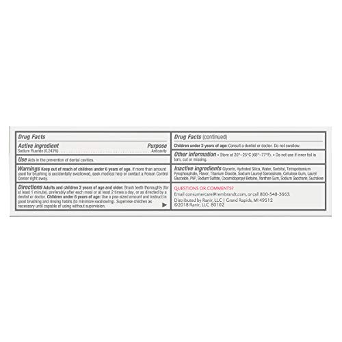 REMBRANDT Intense Stain Whitening Toothpaste With Fluoride, Removes Tough Stains, Rehardens And Strengthens Enamel, 3.5 Ounce - (Pack of 2)
