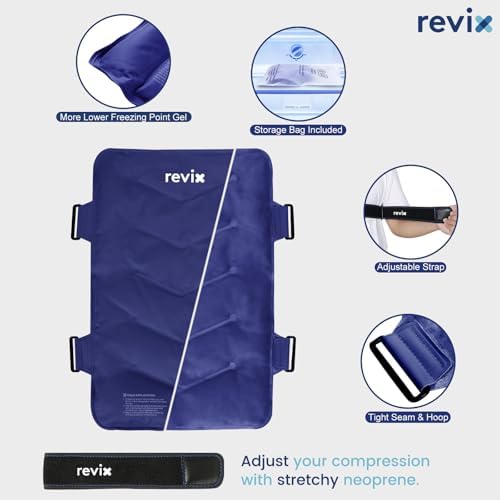 REVIX XXL Full Back Ice Pack Wrap, Large Gel Packs for Injuries Reusable