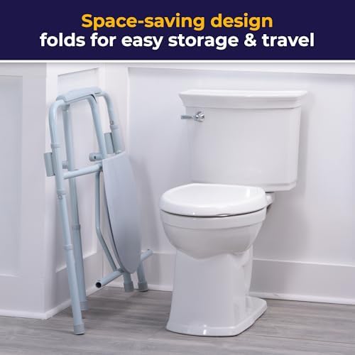 Drive Medical Bariatric Folding Commode for Bathroom Safety | Bariatric Folding Commode Offers Sturdy