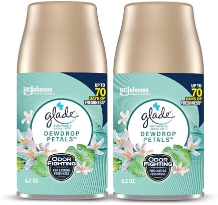 Glade Automatic Spray Air Freshener Refill, Scented Air Freshener for Home and Bathroom, Clean Linen, 6.2 Oz, 2 Count