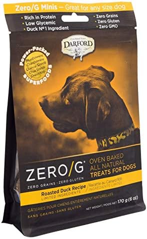 Darford - Zero/G Roasted Duck Recipe Minis Dog Treats, 6 ounce Pouch