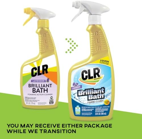 CLR Brilliant Foaming Action Bathroom Cleaner Spray 26 oz. Bottle 2 Pack