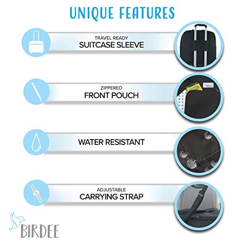 Birdee Durable Backless Booster Seat Travel Bag for Airplane Gate Check and Carrier for Travel - Fits GB Pockit and Most Lightweight Compact Folding