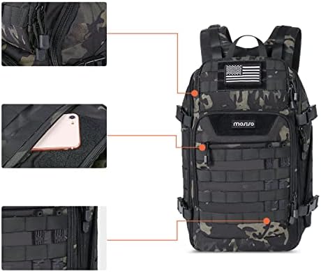 MOSISO 30L Tactical Backpack, Military Daypack, Night Camouflage