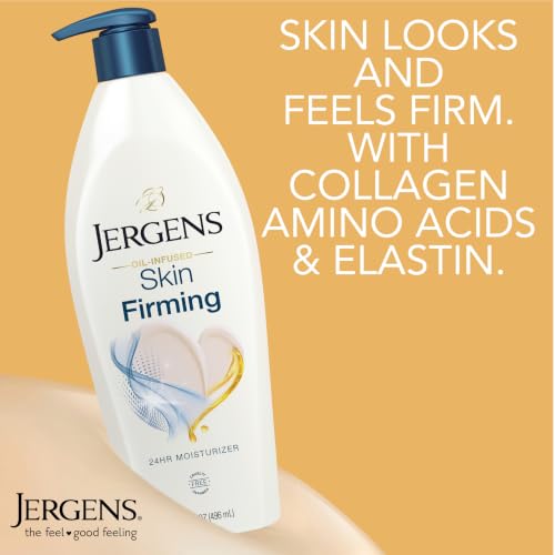 Jergens Skin Firming Body Lotion for Dry to Extra Dry Skin, Skin Tightening Cream with Collagen and Elastin, Dermatologist Tested, Hydralucence Blend Formula, 16.8 Oz | Tightening Cream for Dry Skin, Smoothes and Tones, Collagen and Elastin Formula, Derm…