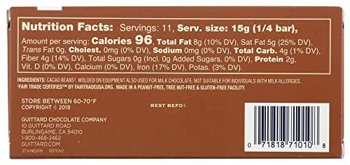 Guittard, Bar Chocolate Baking Unsweetened Gluten Free, 6 Ounce