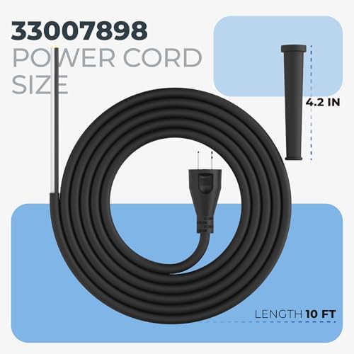 33007898 Power Cord, Compatible DW704 DW708 DW360 DW364 DWP849X DWP849 DW421, 10ft 16 Gauge 2 Wire Power Cord for Miter Saw, Circular Saw, Polisher
