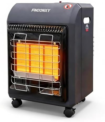 Propane Heater, 6400 to 18700 BTU Propane Cabinet Heater with 3 temperature settings & Tip-over Protection, Garage Radiator Heat up to 450 Sq.Ft