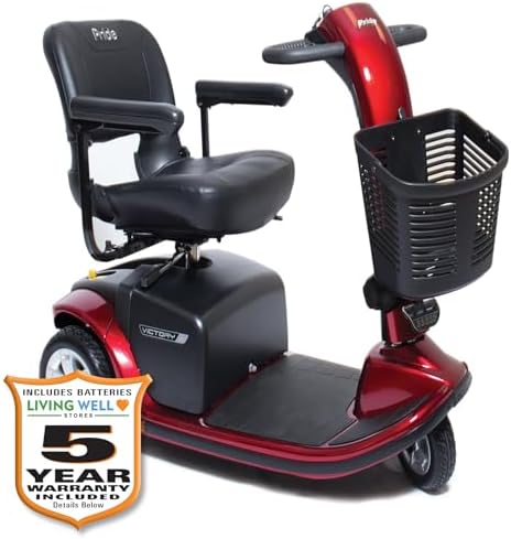 Pride Victory 9 3-Wheel Scooter w/Avail ext warr (Red)