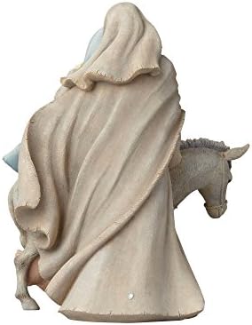 Foundations (4058697) Holy Family with Donkey Stone Resin Figurine, 9.45”