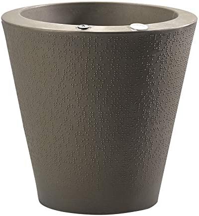 Crescent Garden Dot TruDrop Indoor/Outdoor Planter, Self-Watering Plant Pot, 20 Inches, (Mocha)
