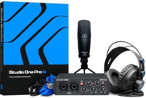 PreSonus AudioBox USB 96 25th Anniversary Studio Recording Package