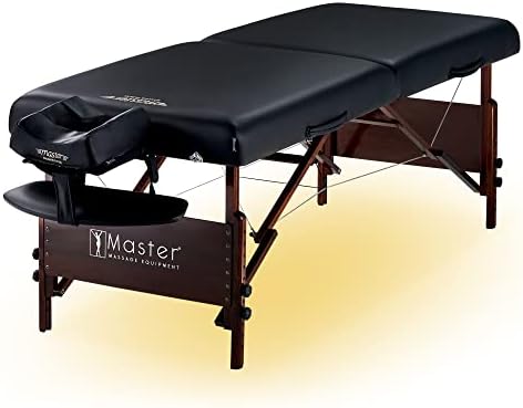 Master Massage 30" Del Ray Pro Portable Massage Table Package, Sand Color, Luxurious with 3" Thick Cushion of Foam