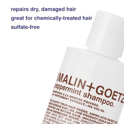 MALIN+GOETZ Clarifying Shampoo | Cool Peppermint Formula | Daily Cleanser with Amino Acids | For All Hair Types | Vegan, Sulfate-Free & Unisex