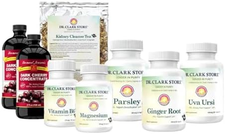 Dr. Hulda Clark Kidney Cleanse (3 Week) - Complete Herbal Kit with Tea, Capsules, and Liquid Concentrates