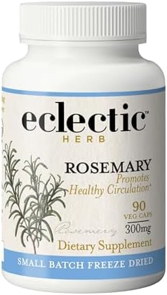Eclectic Herb - Rosemary Capsules | Cognitive Support, Memory & Brain Health | Mood Support | Herbal Supplement | Vegan, Non-GMO, Gluten Free