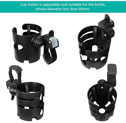 Accmor Stroller Cup Holder with Adjustable Strap, 360 Degree Rotatable Universal Cup Holder for Uppababy, Nuna, Doona Stroller