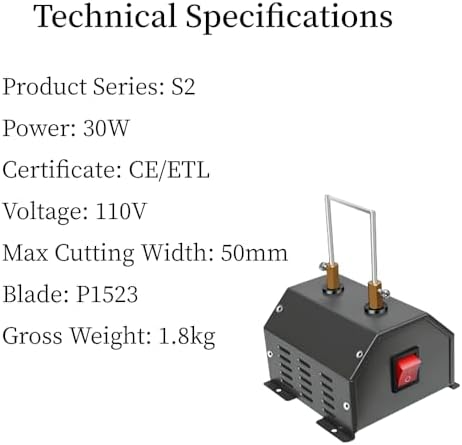 110V 30W Electric Fabric Cutter Hot Knife Rope Cutter for Nylon Webbing, Polyester Straps, Fabric