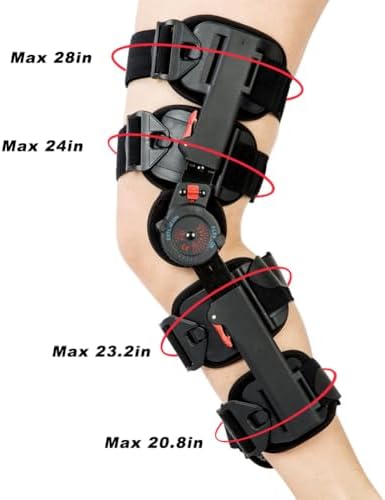kefit Hinged Knee Brace Rom, Knee Support for Torn Acl, Meniscus Tear, Pcl, Surgery Recovery, Adjustable Post Op Knee Immobilizer
