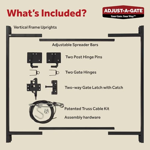 Adjust-A-Gate Steel Frame Gate Building Kit, 60"-96" Wide, 6' High (4 Pack)