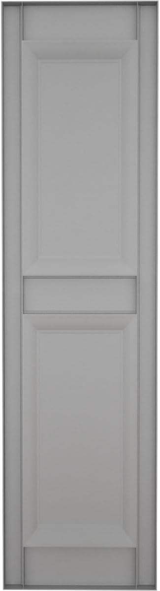 Mid America 00021247002 Standard Size Williamsburg Double Panel Vinyl Shutters, w/Installation Shutter-Lok's & Matching Screws (Per Pair), 002, 12"W x 47"H, Black