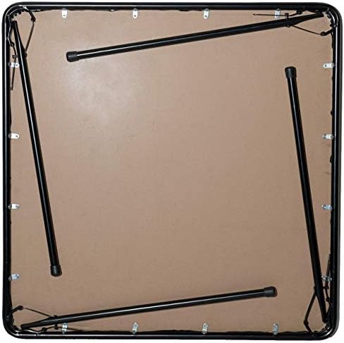 38" Square Folding Card Table - Portable, Easy-to-Store, Vinyl Upholstered, Sturdy Steel, Wheelchair Accessible - Beige