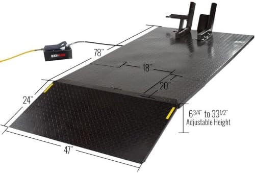 Black Widow Motorcycle Lift Table, Air Over Hydraulic, 1,500 lb, 33.5" High