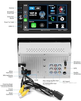 BOSS Audio Systems BV9364B Car Stereo, Hands-Free Calling, Double DIN