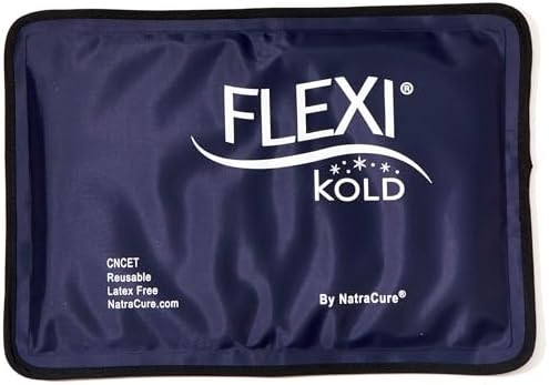 FlexiKold Gel Ice Packs (Standard Large: 10.5" x 14.5") for Injuries Reusable, Back Pain Relief, Knee Wrap, After Surgery, Ice Pack for Knee, Shoulder - 6300-COLD by NatraCure