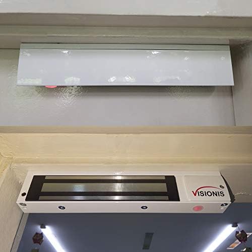 Visionis FPC-5192 600lbs Indoor Electromagnetic Lock with 600 lbs L and Z Bracket for Inswinging Door Access Control Maglock