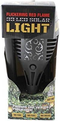 Dependable Industries inc. Essentials Solar LED Flickering Torch Light - Waterproof Garden Path Lamp, 22.75" Automatic On/Off, Long-Lasting
