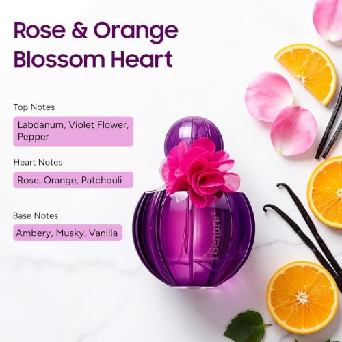 Ajmal Senora EDP for Women, 2.5 fl oz / 75 ml | Almond and bergamot bloom into orange blossom and vanilla. A refined, long-lasting signature.