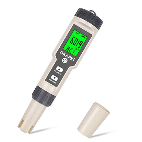 Digital Salinity Tester for Salt Water - Waterproof IP67 Salinity Meter with ATC Large Range 0-200ppt Saltwater Tester for Seawater, Aquariums