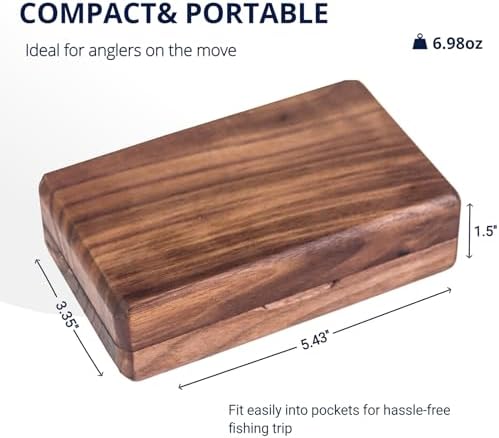 M MAXIMUMCATCH Maxcatch Black Walnut Wooden Fly Box Hand Made Premium Fishing Tackle Box