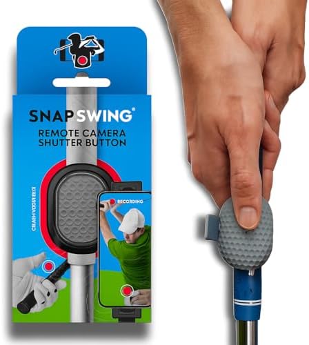 SnapSwing Hands-Free Golf Swing Recorder – Instantly Film Every Swing from Your Club Grip – Fix Your Swing Faster Without a Coach – Bluetooth