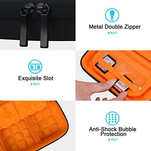 Lacdo Hard Carrying Case for SanDisk Extreme Pro/SanDisk Extreme Portable External SSD 500GB 1TB 2TB 4TB 8TB USB-C Solid State Drive EVA Shockproof
