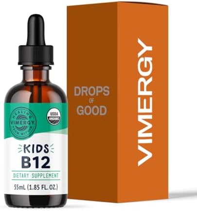 Vimergy Liquid Vitamin B12 Brain Function, 2500 mcg, Organic, 30 Servings | Brain Body Nourish*, Supports Oxygen and energy to the Brain*, Methylcobalamin & Adenosylcobalamin, Vegan, Non-GMO