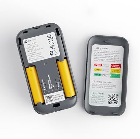 Airthings Corentium Home Radon Detector 223 Portable, Lightweight, Easy-to-Use, (3) AAA Battery Operated, USA Version, pCi/L