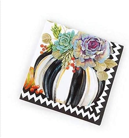 MACKENZIE-CHILDS Autumn Naturals Cocktail Paper Napkins, Festive Autumn and Thanksgiving Napkins, 20 Pack